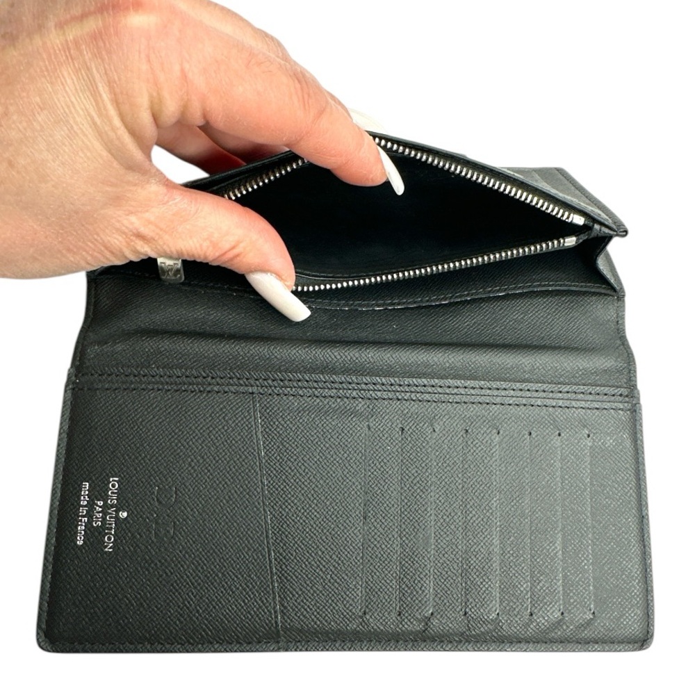 Louis Vuitton Multi Damier Graphite Brazza Alps Sticker Wallet Black Multicolor - Picture 15 of 16
